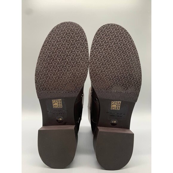 Stuart Weitzman Maverick Pull-On Boots Walnut Brown EU 38 US 7.5 - Picture 12 of 16